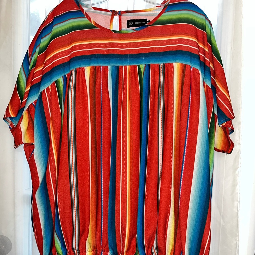 Vibrant Multicolor Striped Blouse